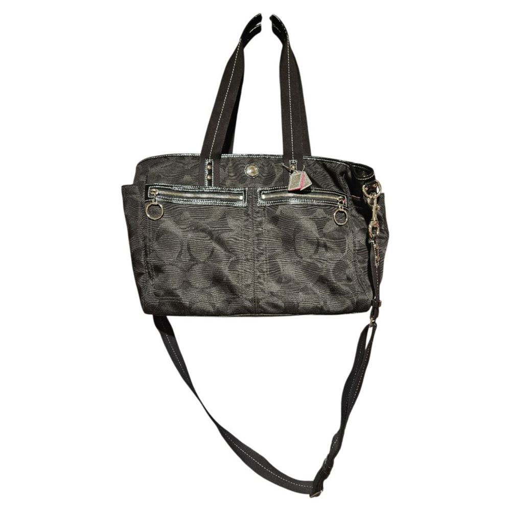 Coach Black Signature Canvas Tote Bag One Size - Picture 3 of 16